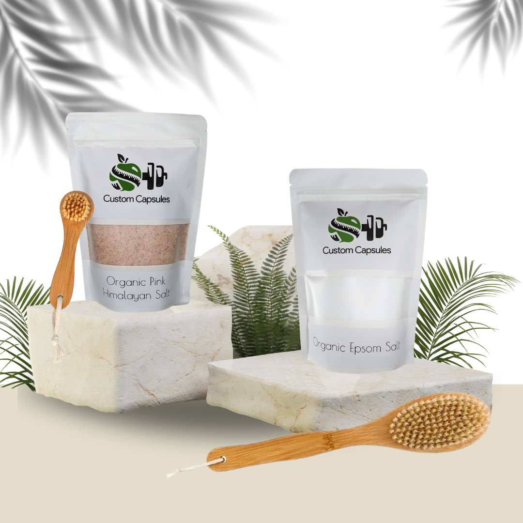 Organic Bath Salt & Dry Brush Set